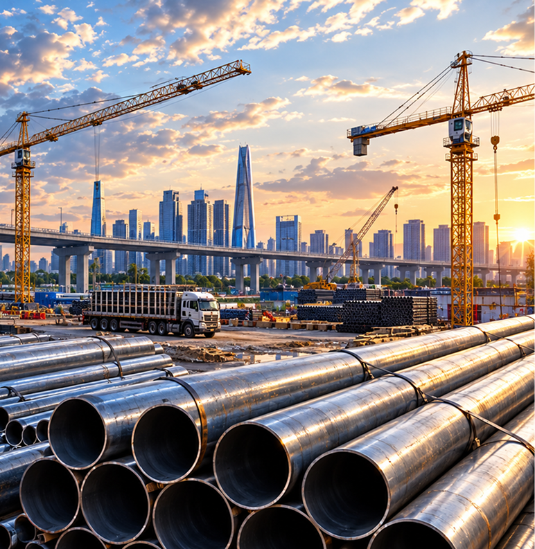 Stainless steel pipes for construction and critical industries